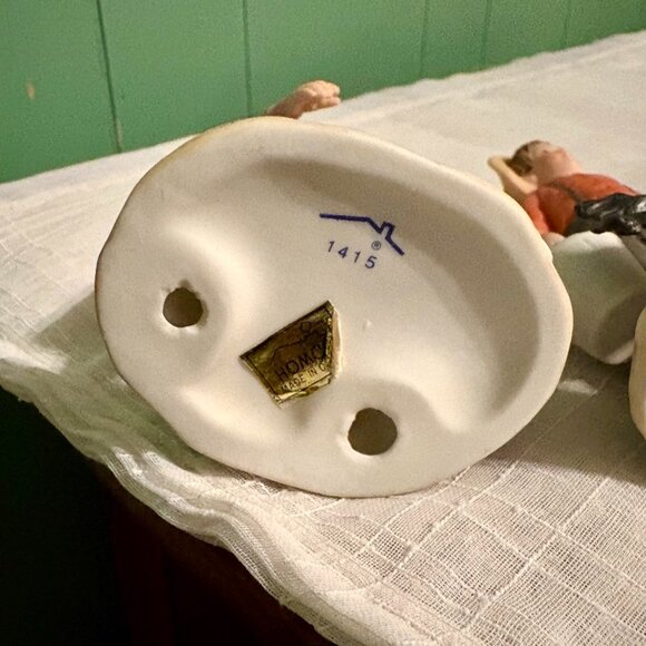 Vintage Homco Amish Farm Boy & Girl with Duck Rooster & Basket Eggs #1415 - Picture 8 of 8